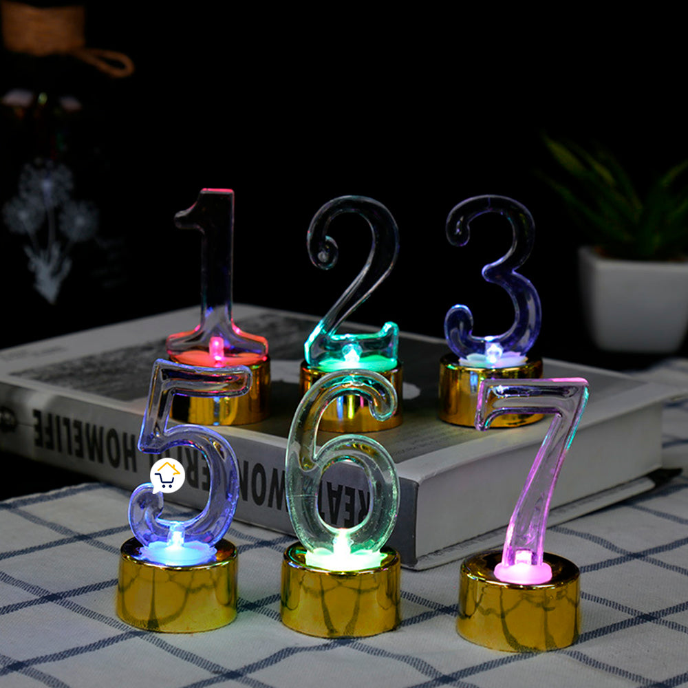 Set Numeros Led Multicolor Fiestas