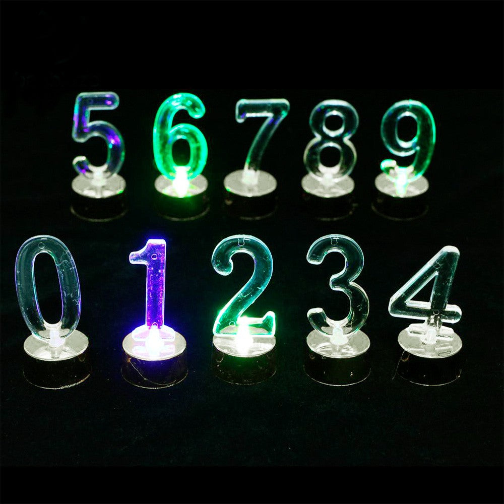 Set Numeros Led Multicolor Fiestas