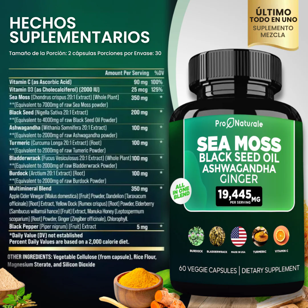 DUO - SEAMOSS Y SHILAJIT 30 CAPSULAS